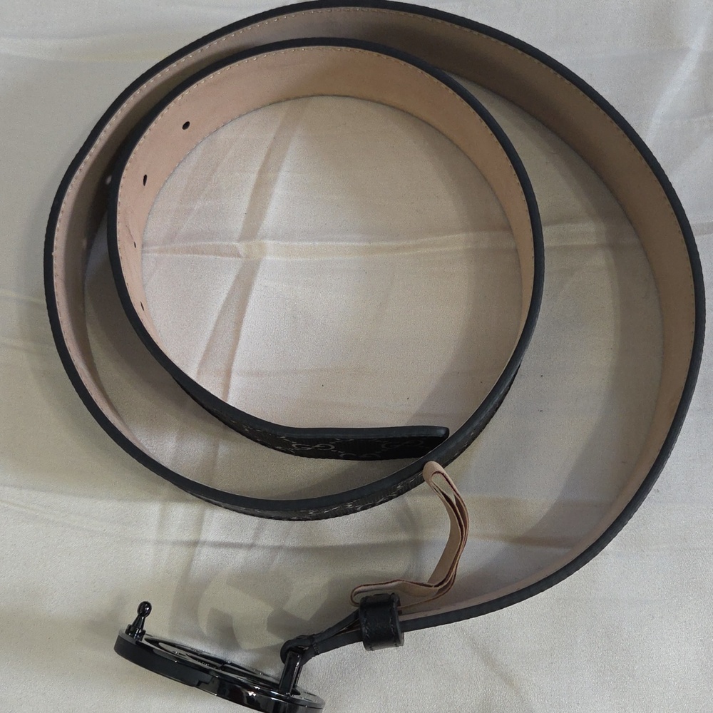 Gucci Black Imprime Monogram GG Belt - Picture 16 of 16